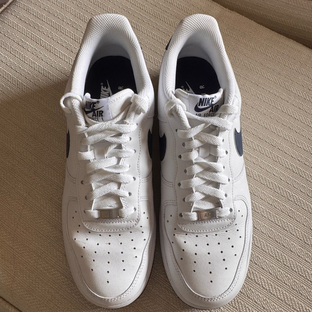 Nike Air Force 1 ‘07 Basketball Sneaker - White/Midnight Navy - Picture 5 of 7
